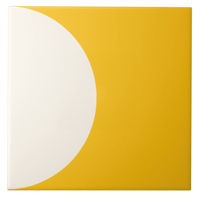 Azulejo Geométrico Moderno Amarelo de Girassol em  (Frente)