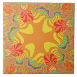 Azulejo grande amarelo alaranjado