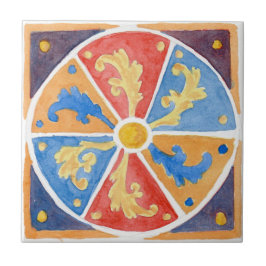 Azulejo grande cerâmico estilo siciliano "Erice" r