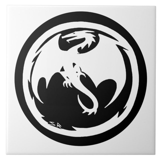 Azulejo grande do Dragão Branco (Frente)