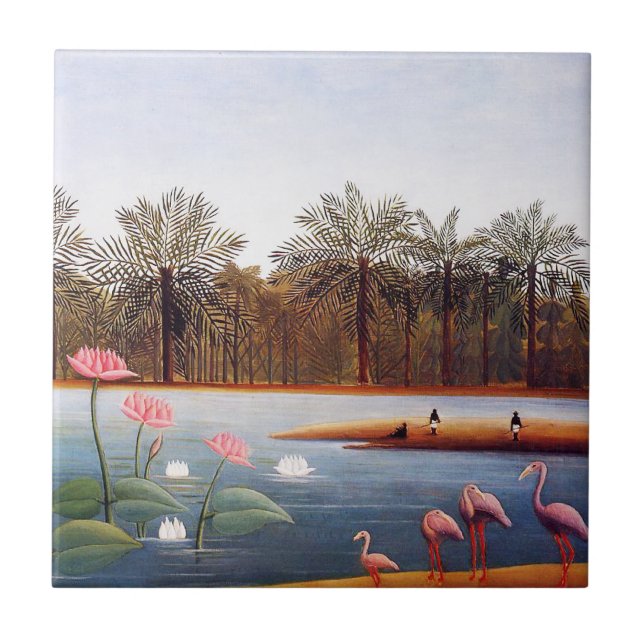 Azulejo Henri Rousseau Flamingoes (Frente)