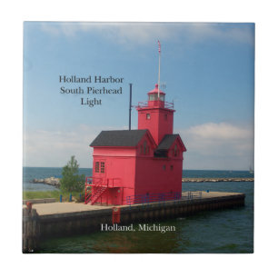 Azulejo Holland Harbor South Pierhead Light 2011