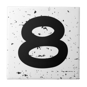 Azulejo home afligido do número da casa do