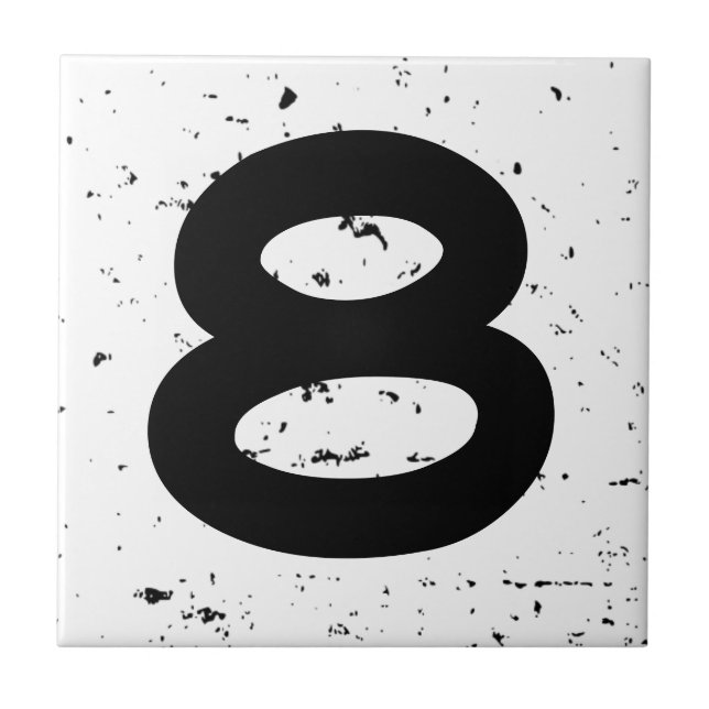 Azulejo home afligido do número da casa do (Frente)