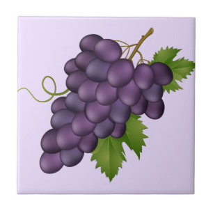 Azulejo Impressão de Uvas