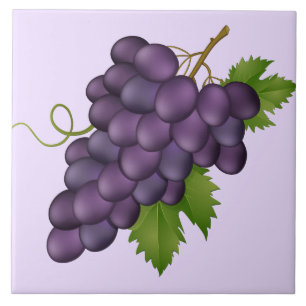 Azulejo Impressão de Uvas