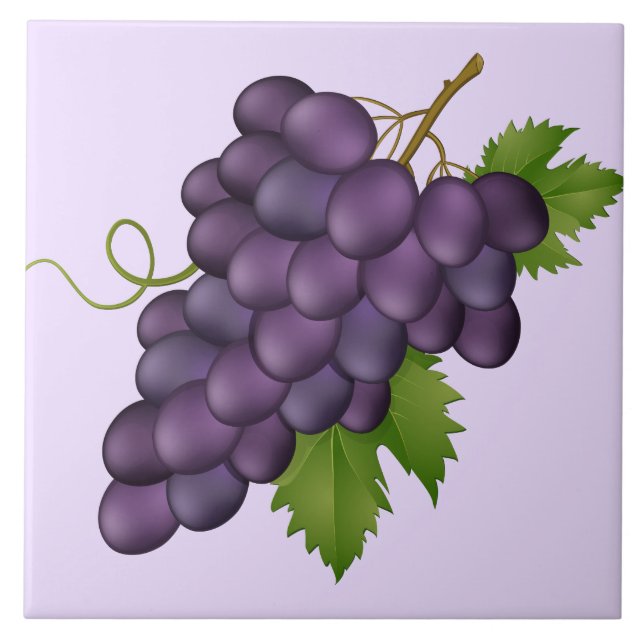 Azulejo Impressão de Uvas (Frente)