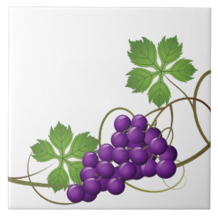 Azulejo Impressão de Uvas