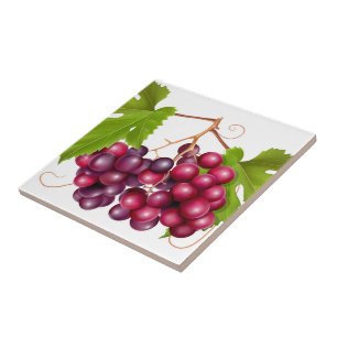 Azulejo Impressão de Uvas