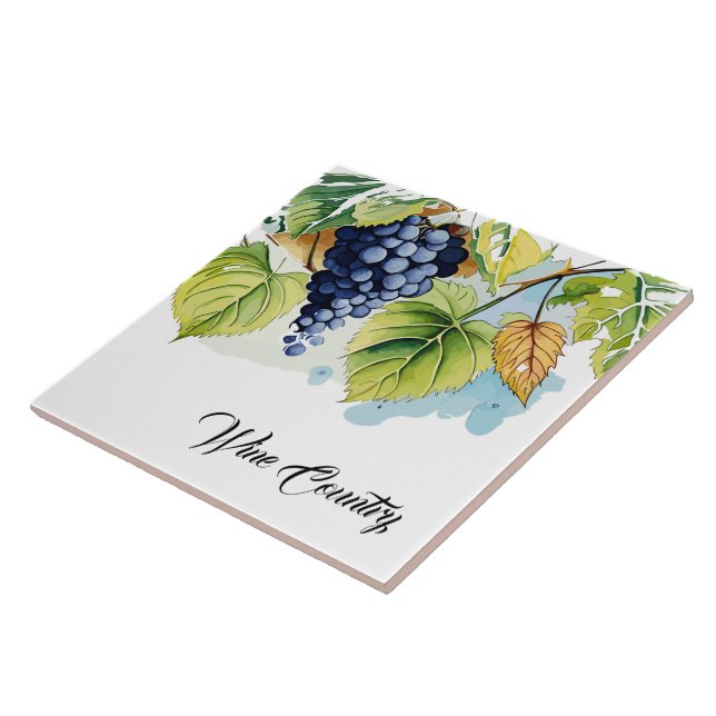 Azulejo Impressão de Uvas para Vinhos (Lateral)