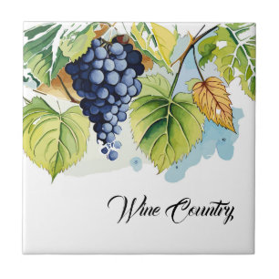 Azulejo Impressão de Uvas para Vinhos