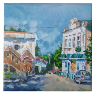 Azulejo Impressionista Paisagem Urbana Europeia |
