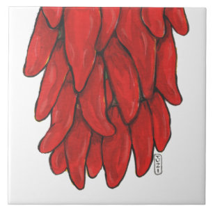 Azulejo Inferior Mural do Chile Vermelho Sudoeste