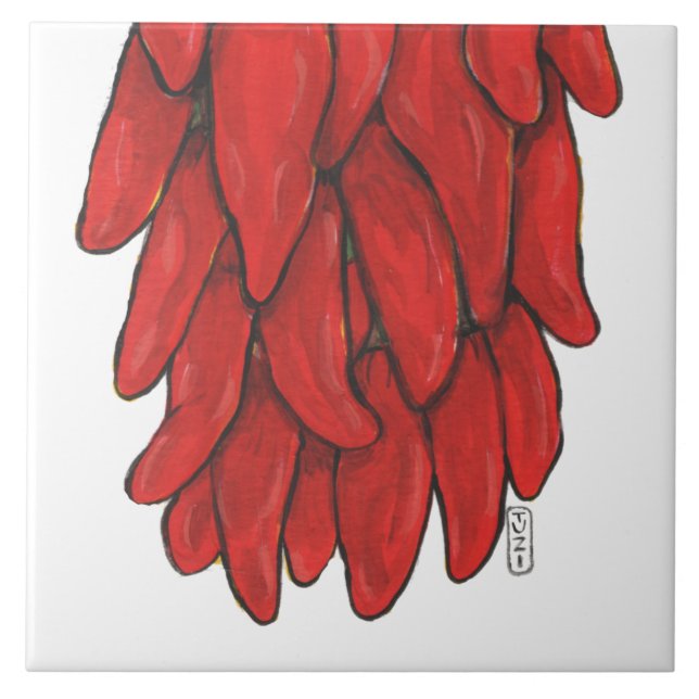 Azulejo Inferior Mural do Chile Vermelho Sudoeste (Frente)