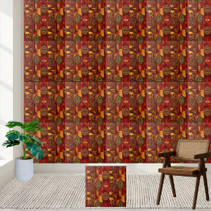 Azulejo inspirado na África Rust e Ochre