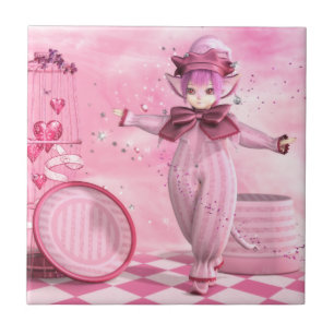 Azulejo irrisório cor-de-rosa precioso