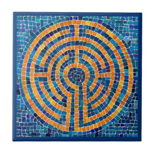 Azulejo LABIRINTO IV 10,8x10,8 cm - Azul