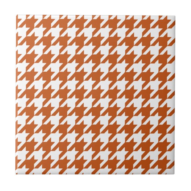 azulejo laranja padrão houndstooth (Frente)