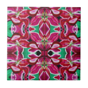 Azulejo Lily de Pássaro Vermelho