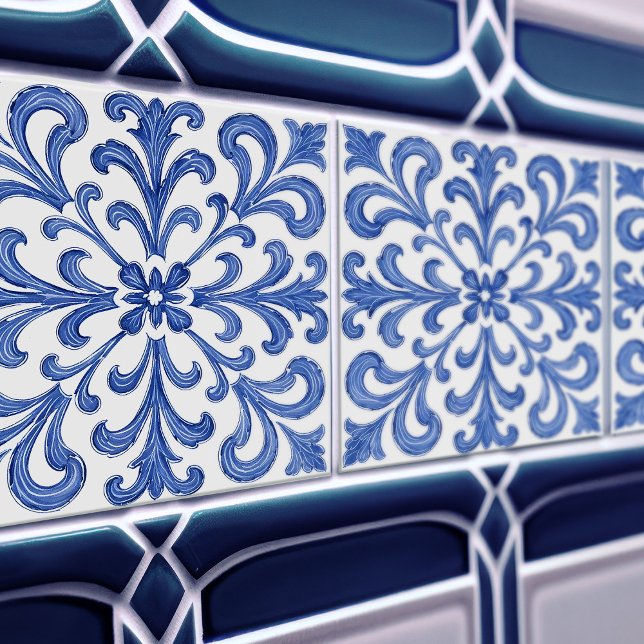 Azulejo Lisbon Patterned Talavera Ceramic Design (Criador carregado)
