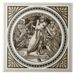 Azulejo Literário Repro Minton Shakespeare Macbeth
