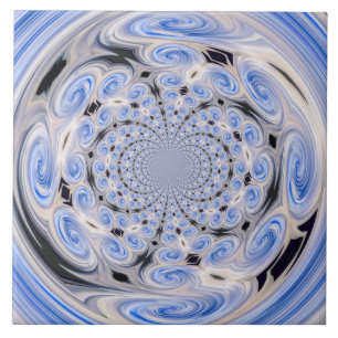 Azulejo macio azul dos redemoinhos da nuvem