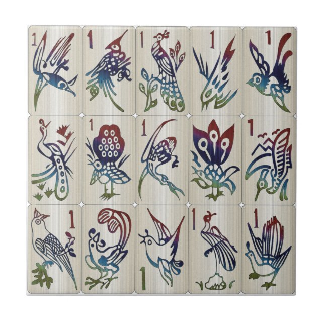 Azulejo Mah Jongg One Bams (Frente)