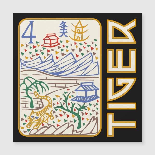 Azulejo Mah Jongg Tiger (Frente)