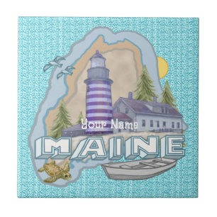 Azulejo Maine Lighthouse