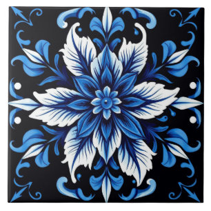 azulejo mandala safira