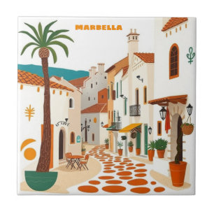 Azulejo Marbella City Espanha Bar Home Decor