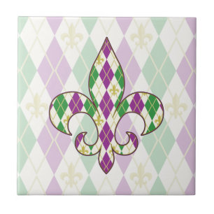 Azulejo Mardi Gras Argyle
