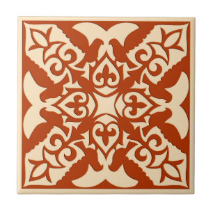Azulejo marroquino, Coral Orange e Pastel Apricot