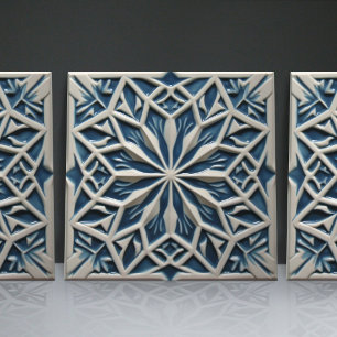 Azulejo Marroquino Floral Relevo Falso Acento de D