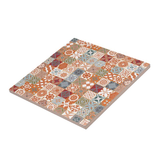 Azulejo marroquino laranja (Lateral)