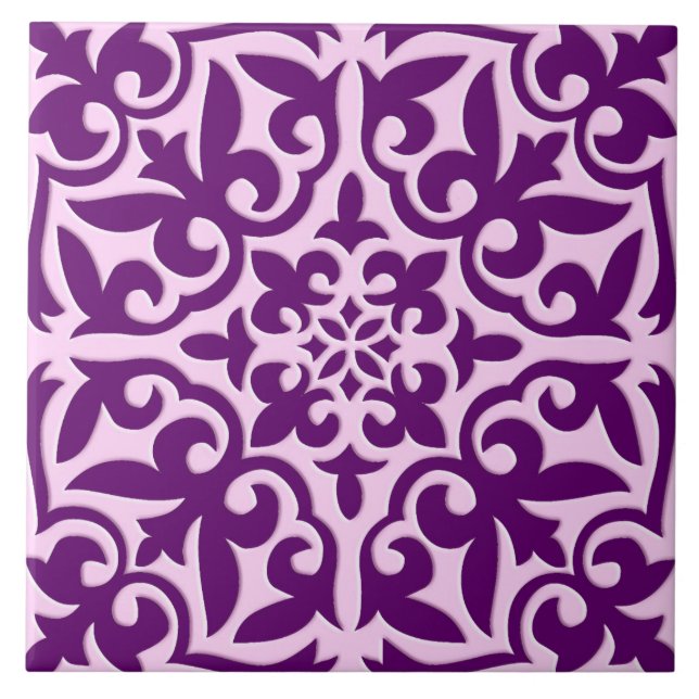 Azulejo marroquino - roxo e orquídea (Frente)