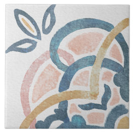 Azulejo Mediterrâneo Aquarela