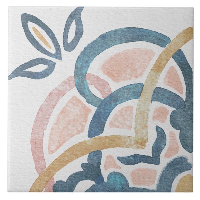 Azulejo Mediterrâneo Aquarela (Frente)