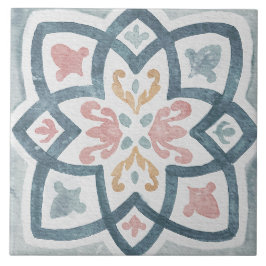 Azulejo Mediterrâneo Aquarela 