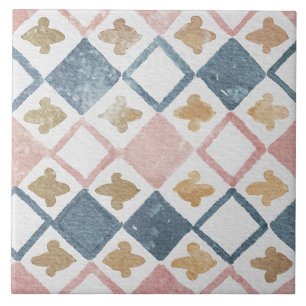 Azulejo Mediterrâneo Aquarela