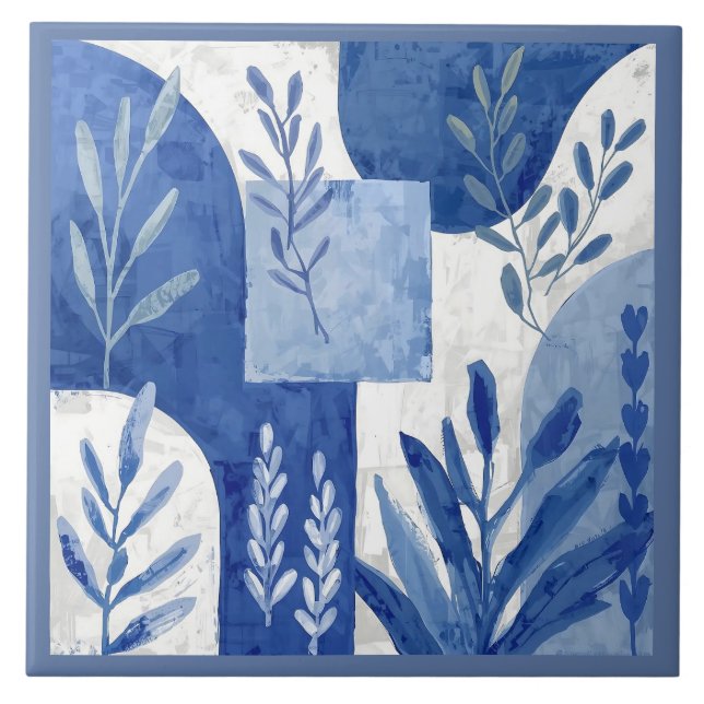 Azulejo Mediterrâneo Azul Branco (Frente)