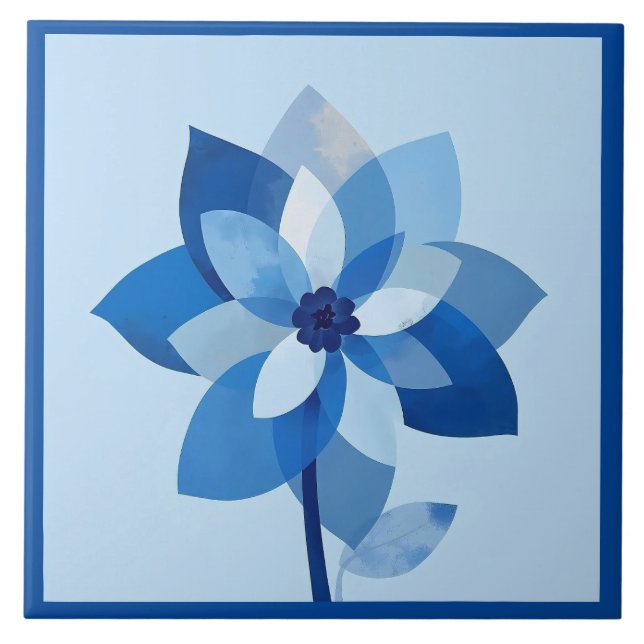 Azulejo Mediterrâneo Azul Branco (Frente)