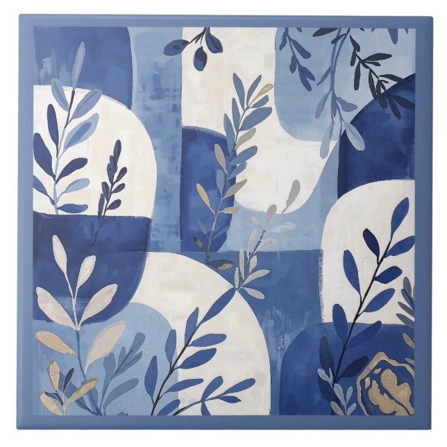 Azulejo Mediterrâneo Azul Branco (Frente)