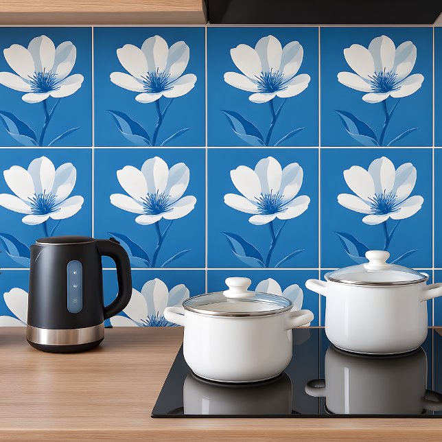 Azulejo Mediterrâneo Azul Branco (Blue Azulejo Mediterranian)