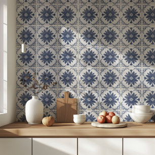 Azulejo Mediterrâneo marinho Azul Branco
