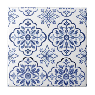 Azulejo Mediterrâneo Português Azul Decorativo