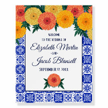 Azulejo mexicano Marigolds Conselho de espuma de c