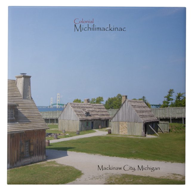 Azulejo Michilimitado ackinac Colonial (Frente)