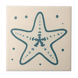 Azulejo mínimo de arte do oceano de Starfish