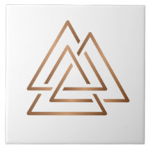 Azulejo Moderno do Nó da Trindade - Bronze Minimal